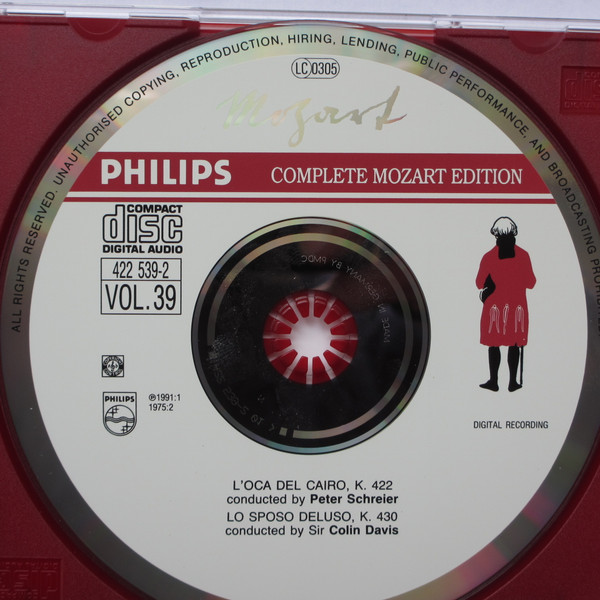 Cover zu Wolfgang Amadeus Mozart - Kammerorchester Carl Philipp Emanuel Bach / Peter Schreier - London Symphony Orchestra / Sir Colin Davis - L'Oca Del Cairo - Lo Sposo Deluso | Classical