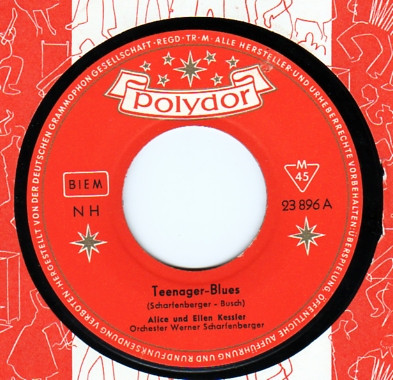 Cover zu Alice & Ellen Kessler - Teenager-Blues | 1959 | Vinyl, 45 RPM, 7