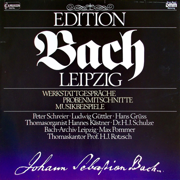 Bild Johann Sebastian Bach, Peter Schreier, Ludwig Güttler, Hans Grüß  Thomasorganist Hannes Kästner, Hans-Joachim Schulze  Bach-Archiv Leipzig, Max Pommer  Thomaskantor Hans-Joachim Rotzsch – We Schallplatten Ankauf