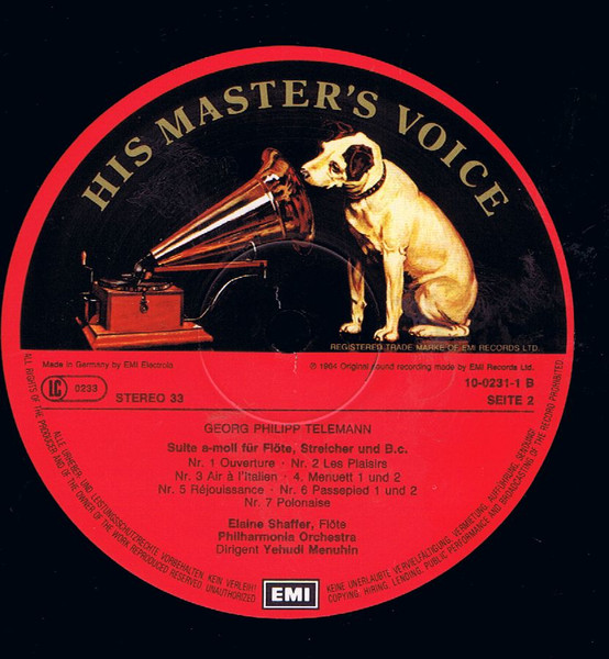 Cover zu Wolfgang Amadeus Mozart, Georg Philipp Telemann, Elaine Shaffer, Marilyn Costello, Philharmonia Orchestra, Yehudi Menuhin - Mozart - Konzert Für Flöte, Harfe Und Orchester / Telemann - Suite