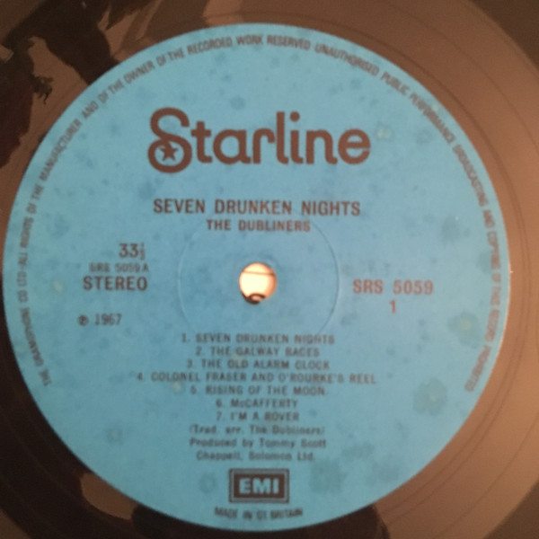 Cover zu The Dubliners - Seven Drunken Nights | 1971 | Vinyl, LP, Album, Reissue | Rock | UK