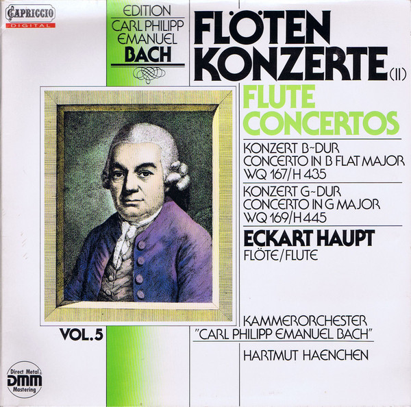 Bild Carl Philipp Emanuel Bach, Eckart Haupt, Kammerorchester Carl Philipp Emanuel Bach – Hartmut Haenchen – Flötenkonzerte (II) | 1986 | Vinyl, LP | Classical | Germany Schallplatten Ankauf