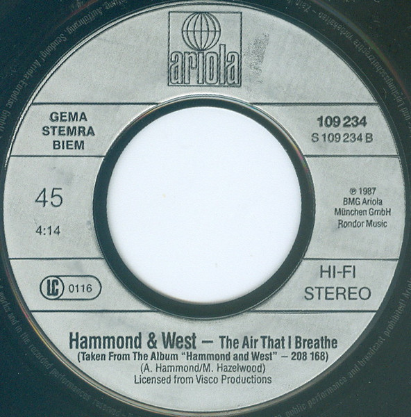 Cover zu Albert Hammond & Albert West - Air Disaster | 1987 | Vinyl, 45 RPM, 7