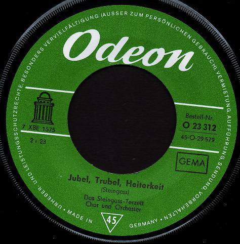 Cover zu Das Steingass-Terzett - Jubel, Trubel, Heiterkeit | 1966 | Vinyl, 45 RPM, 7