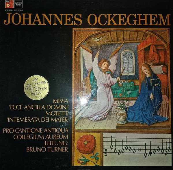 Bild Johannes Ockeghem, Pro Cantione Antiqua, Collegium Aureum, Hamburger Bläserkreis Für Alte Musik – Missa”Ecce Ancilla Domini”-Motette”Intemerata Dei Mater” | Vinyl, LP, Stereo | Classical Schallplatten Ankauf