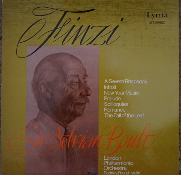 Bild Gerald Finzi, Sir Adrian Boult, London Philharmonic Orchestra – A Severn Rhapsody – Introit – New Year Music Prelude – Soliloquies – Romance – The Fall Of The Leaf | 1978 | Classical Schallplatten Ankauf